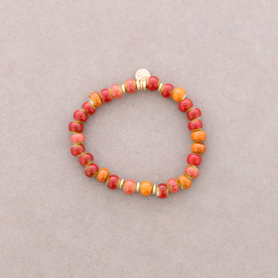Bracelet élastique avec perles en céramique