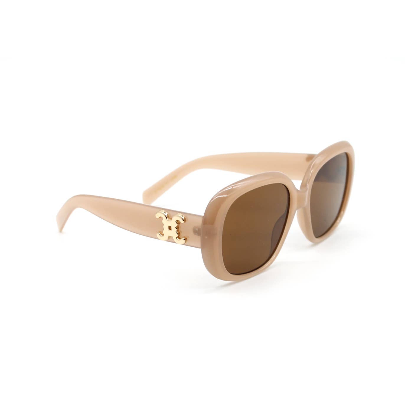 Lunettes de soleil oversize avec détail logo métallique