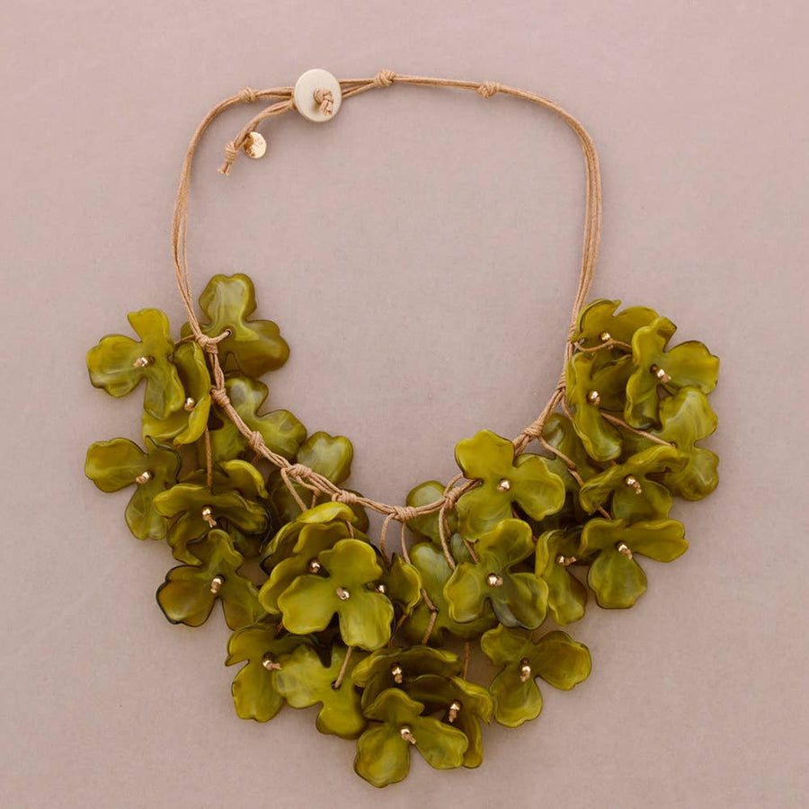 Collier Pendentifs Fleur Résine