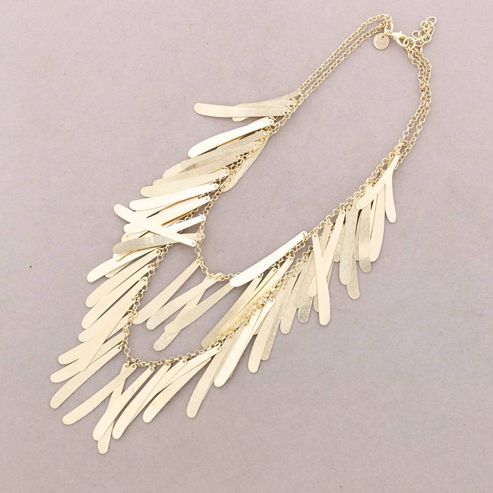 Collier Ras-du-cou à Franges Métalliques