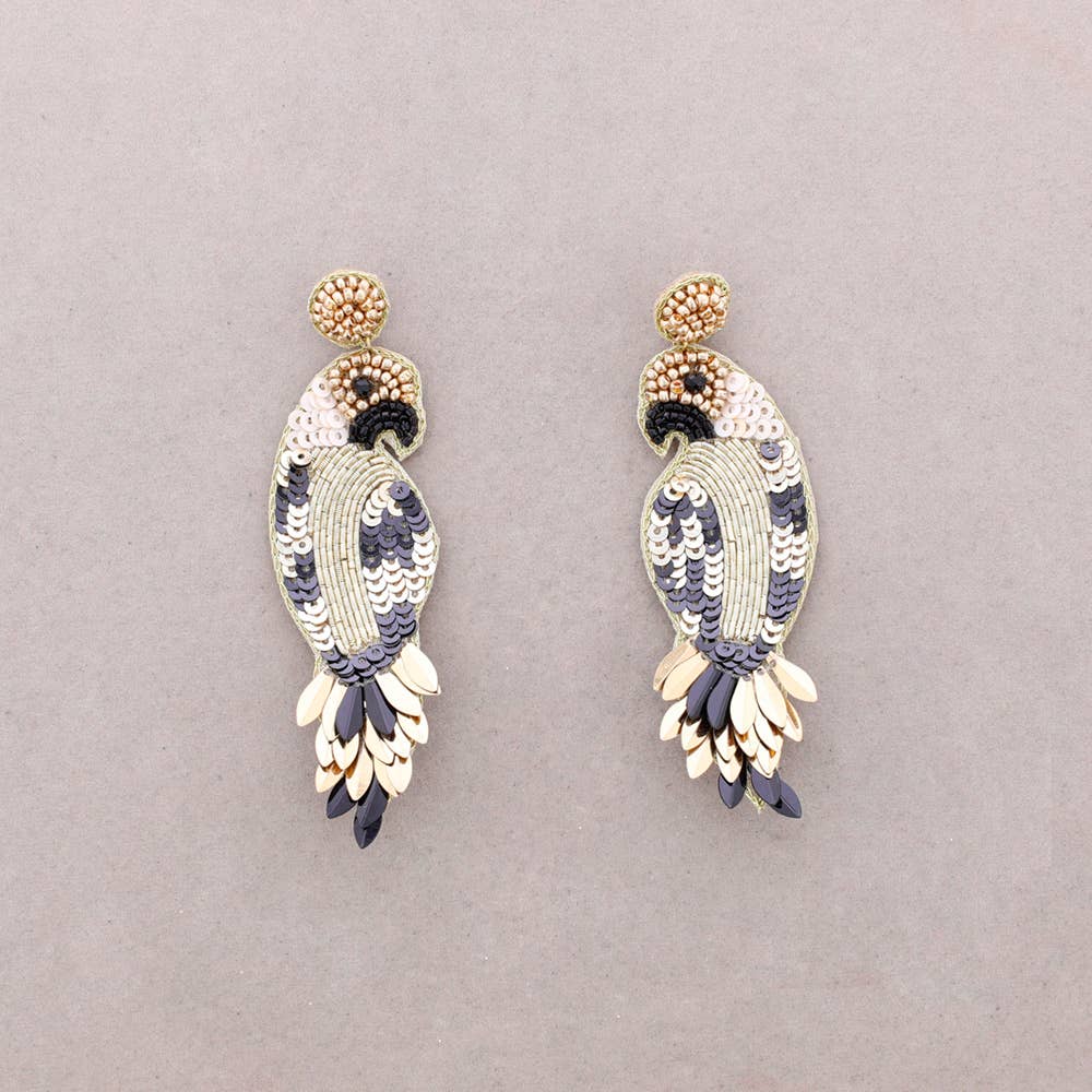 Pendientes Colgante Pájaro Lentejuelas