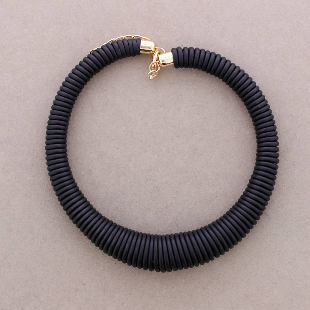 Collier en caoutchouc spirale