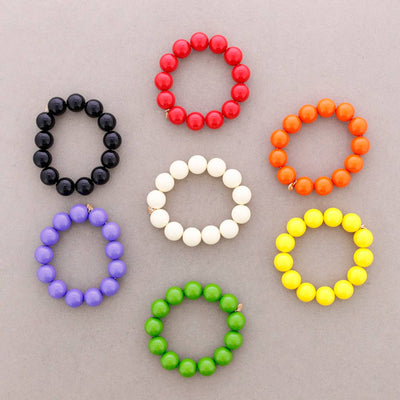 Bracelet Élastique Boules Résine 16mm