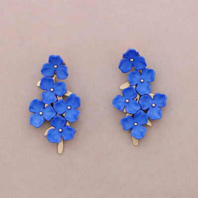 Boucles d'oreilles Fleur Résine Métal