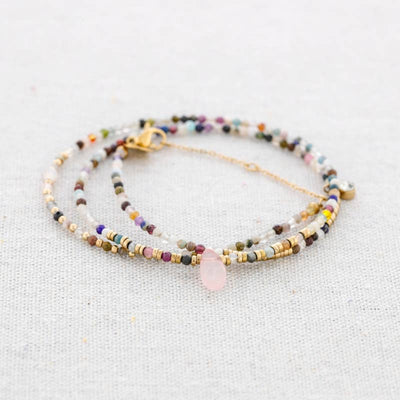 Bracelet Acier Trois Tours Pierres