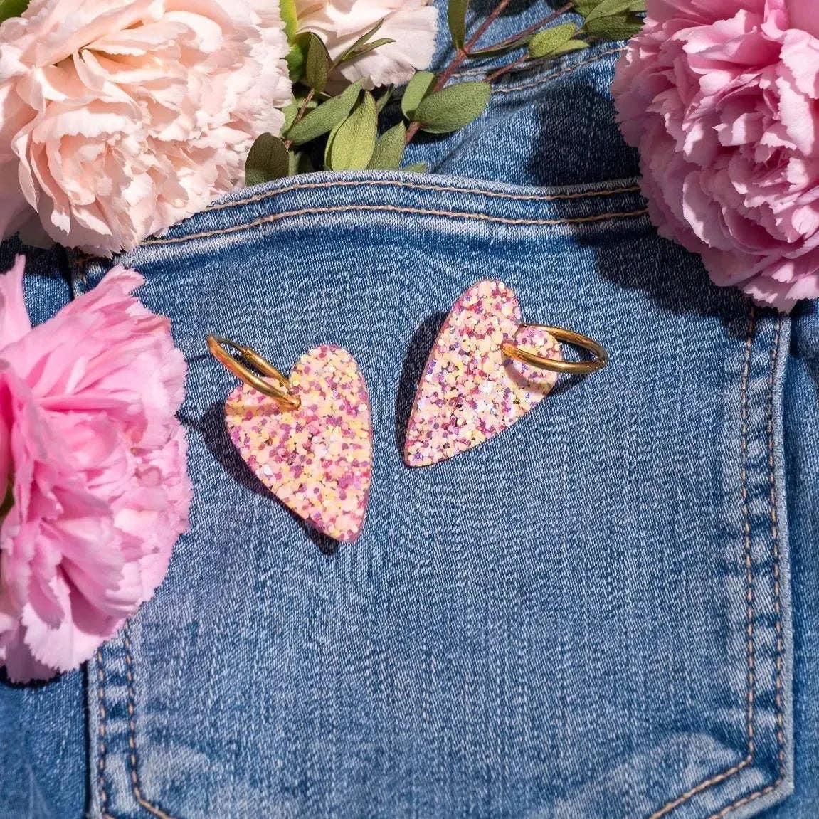 Boucles d'oreilles Cœur Summer Sunset